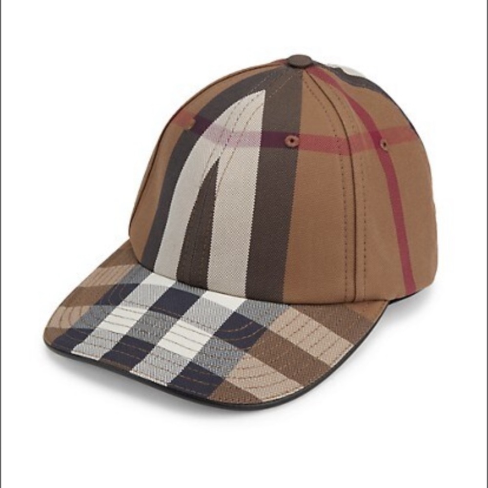 Burberry Checkered Cotton Cap